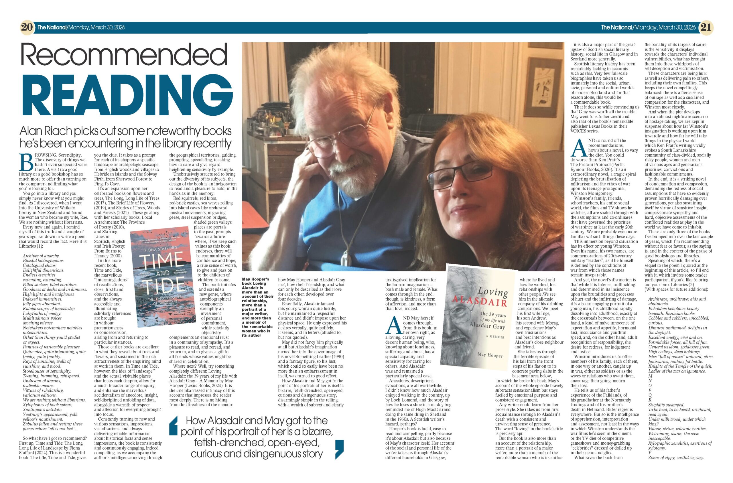 Alasdair Gray and May Hooper